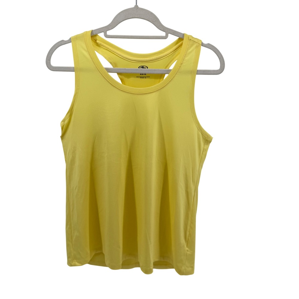 Athletic Works Womens Tank‎ Top Sleeveless Yellow Racerback Sport Activewear M